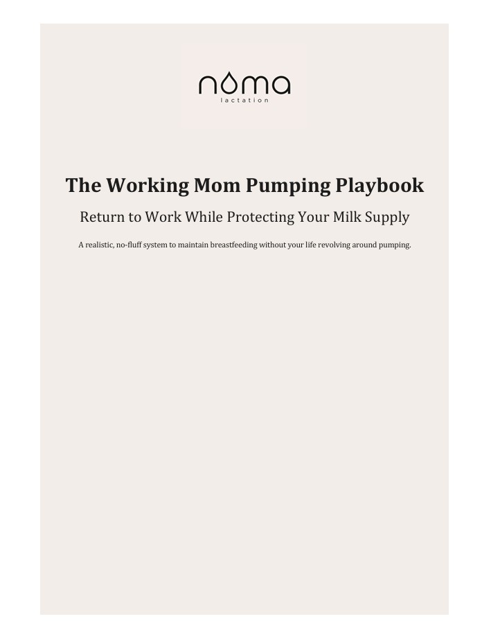 Cover of The Working Mom Pumping Playbook